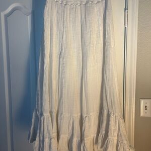 Elegant White Maxi Skirt